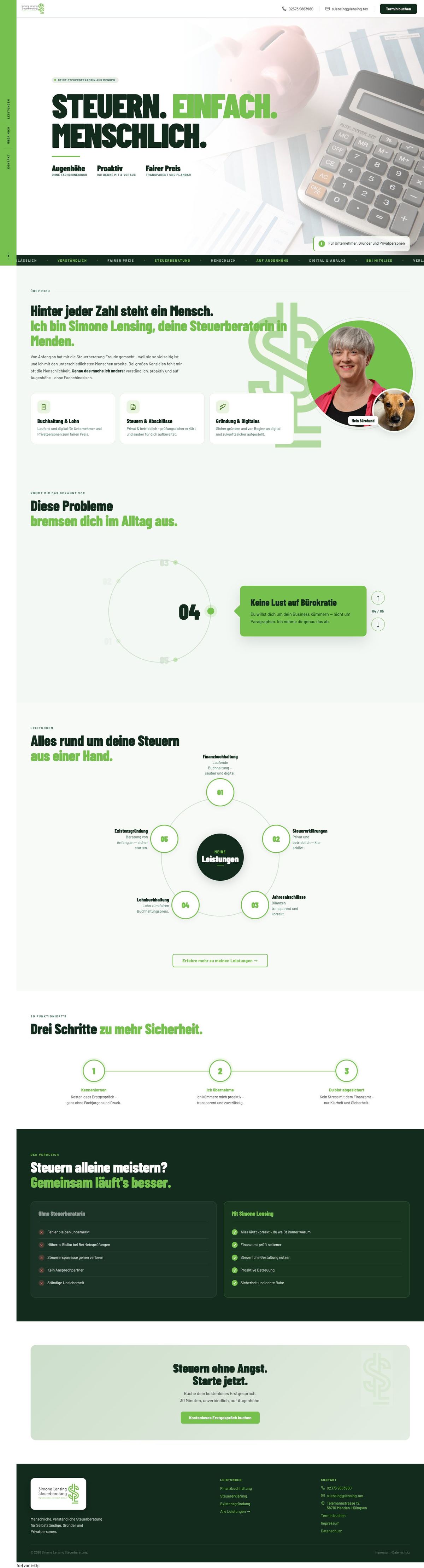 Website Lensing Steuerberatung